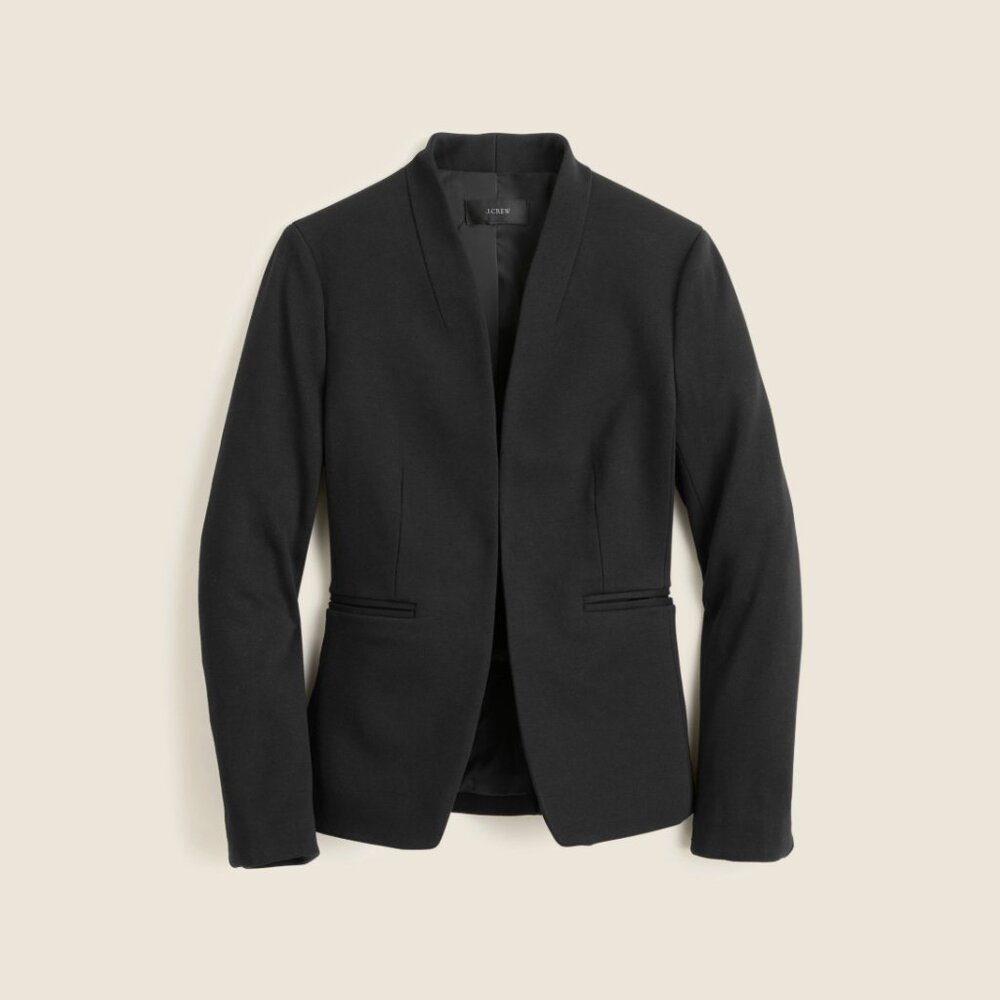 J.Crew Going-out Blazer in Stretch Twill Black Sz 2